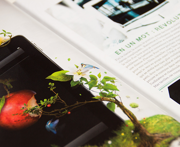 iPad iphone birds Nature trees leaves green grass earth apple colibri ilive magazine cover