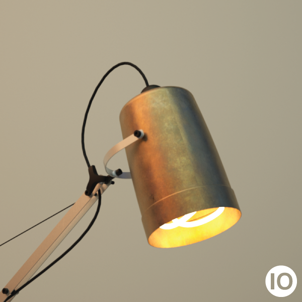 FLOOR Lamp copper concrete oak Plumen IO standing User Interaction light lighting