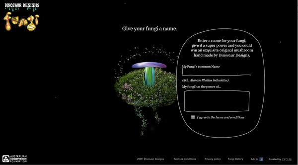 Australian Conservation Foundation dinosaur designs Fungi Fungiverse game Website