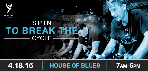 spin fitness direction black and white Cycling nonprofit event marketing
