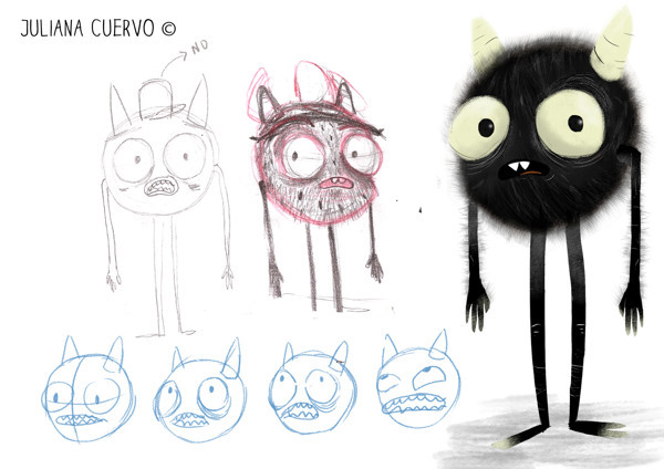 short film Juliana Cuervo naive style short vfs dibujo medellin colombia monster Character design
