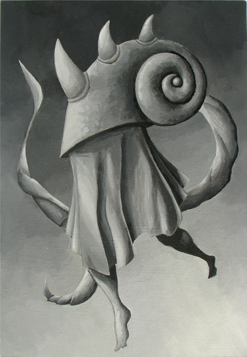 vinyl paint  dancer snail collage  techniques