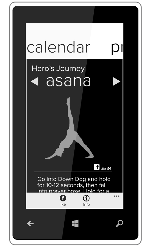 Adobe Portfolio windows phone  mobile yoga journal