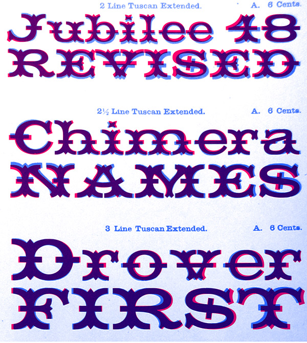 fonts wood type Tuscan Retro vintage type