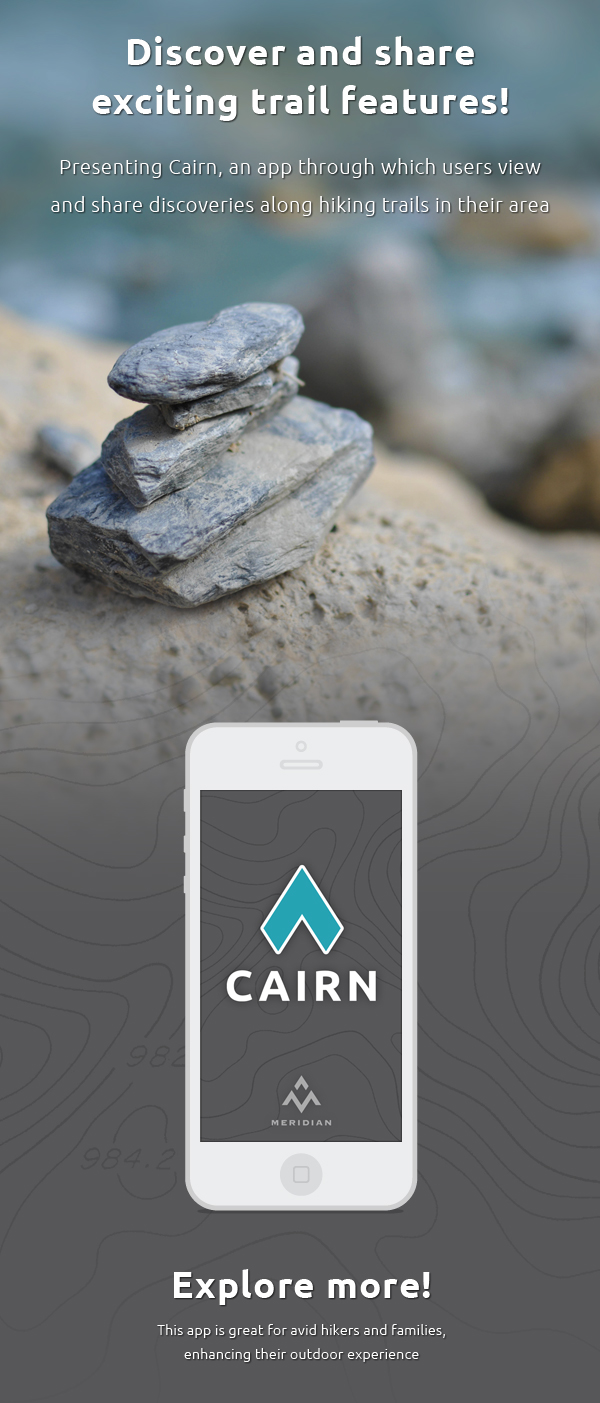Cairn hiking app iphone green topography outdoors Backpacking maps