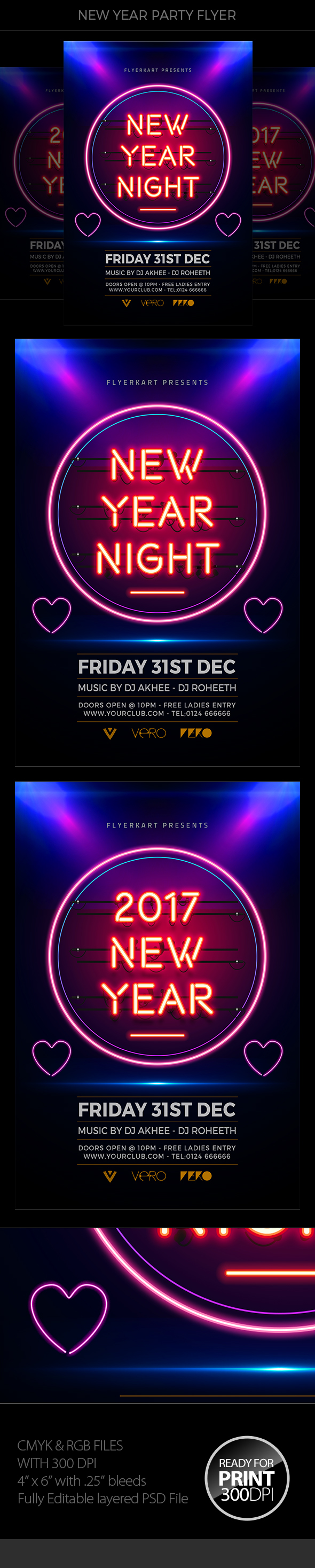 new year 2017 new year bash flyer new year party new year's Eve nightclub Nye nye 2017