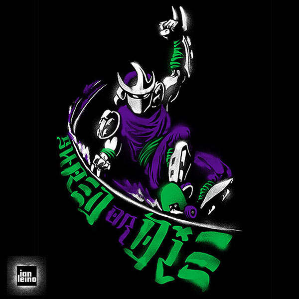 TMNT  shredder ninja  turtles  t-shirt Teefury 80's Retro