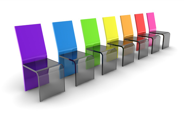 chair HIL harmonic individual seat stuhl lines constructivism colors rainbow acrylic furniture Interior