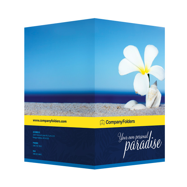 beach flower vector folder design template psd photoshop Tropical brochure business card print resort hotel Oceanview