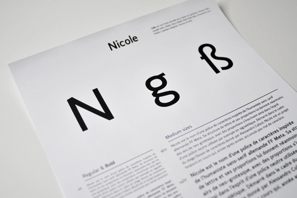 nicole type design regular font letter Character glyph sans-serif neo-grotesque Humanist Signage Neutral typeface design