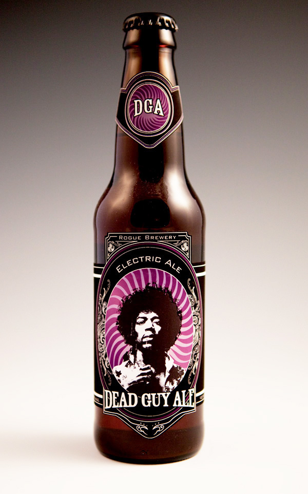 Dead Guy Ale beer bottles Rogue Brewery elvis presley John Lennon Jimi Hendrix Tisha Boonyawatana