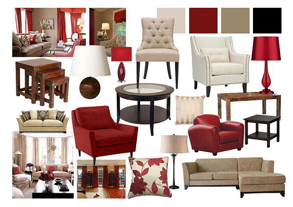 Interior living room furniture design graphic design  photoshop
