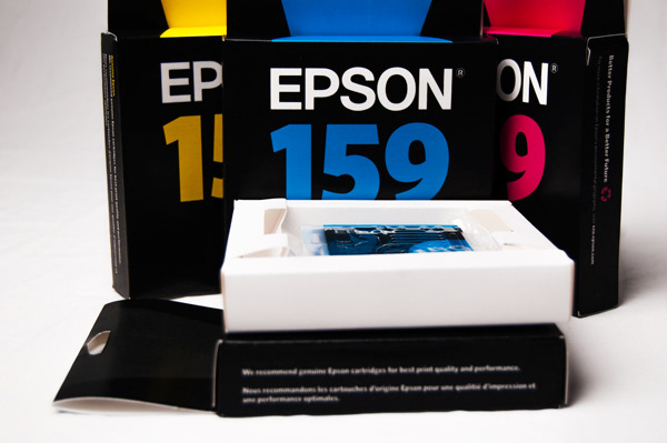 package design  epson printer ink redesign repackaging ink cartridge