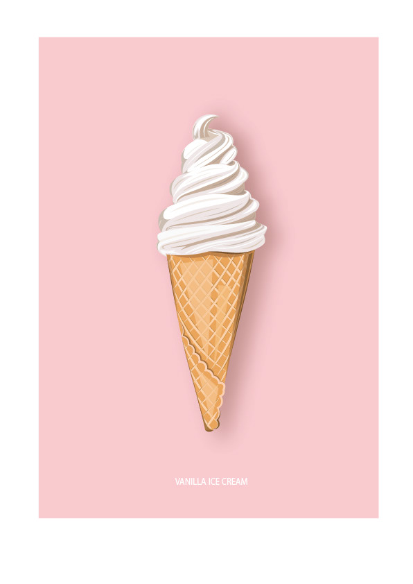 Food  ice cream summer sweet tasty vanilla waffle cone yummy