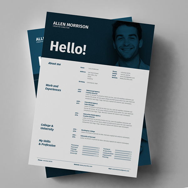 a4 agency brand cover letter CV designer din egotype guidelines identity InDesign infographics job minimal