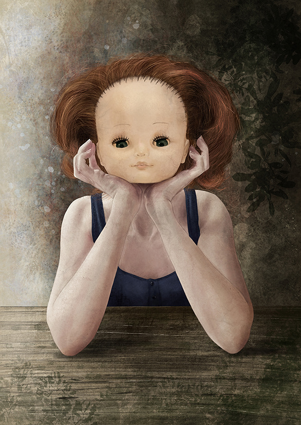 dark dark art Digital Art  fear human face painting   phobia portrait psychology women