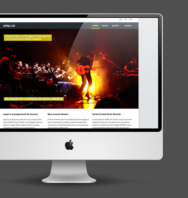 Website Responsive musician user interface