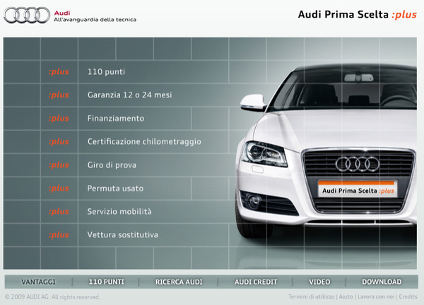 Audi Prima Scelta :plus Minisite