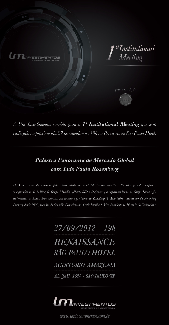 convite stockbroker print Web Invitation black silver cover email mkt meeting intitutional
