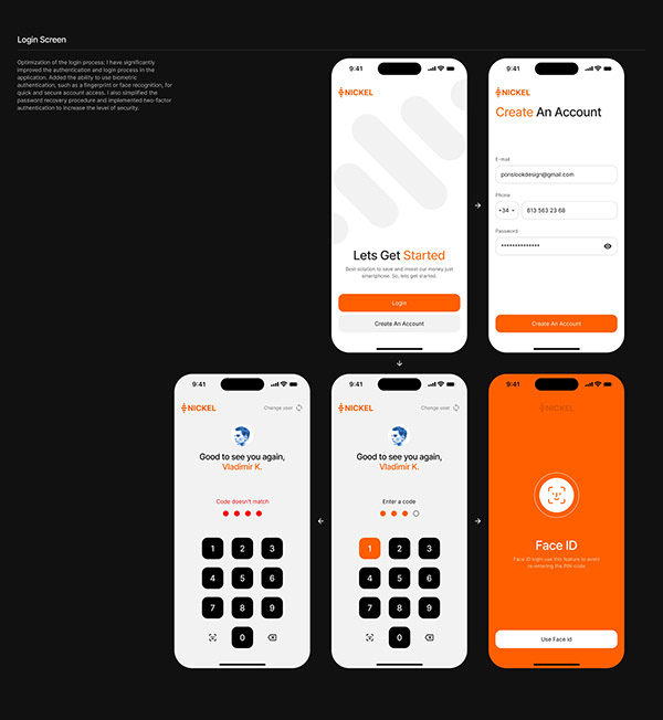 Nickel Bank mobile app - redesign concept