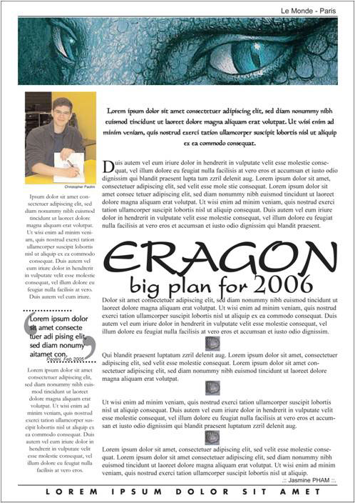Practice book newspapers magazine newsletter Layout facing page