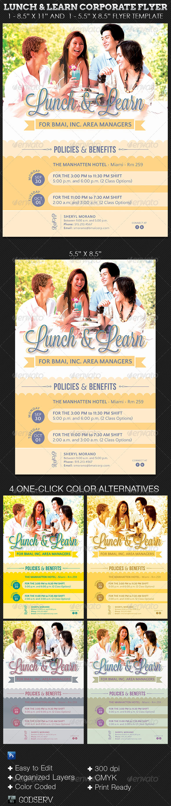 Lunch and Learn Corporate Flyer Template on Behance