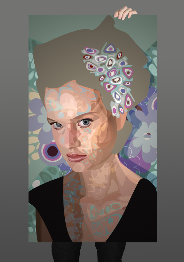 women  portrait  vector  editorial  pattern  flower