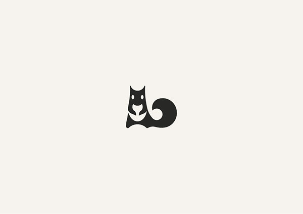 negative Space  marks logo design George bokua milash animal owl motorcycle dog Logotype identity brand
