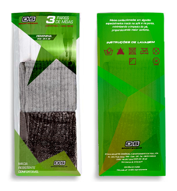 pack design embalagem sock meia