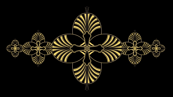 De Courval thin line kaleidoscope fractal video clip song Montreal motion design effect abstract kaleidoscopic flower feather art deco