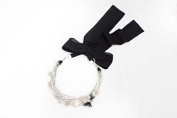Body Ornaments jewelry wire black White beads