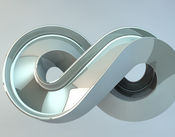c4d 3D infinity metal