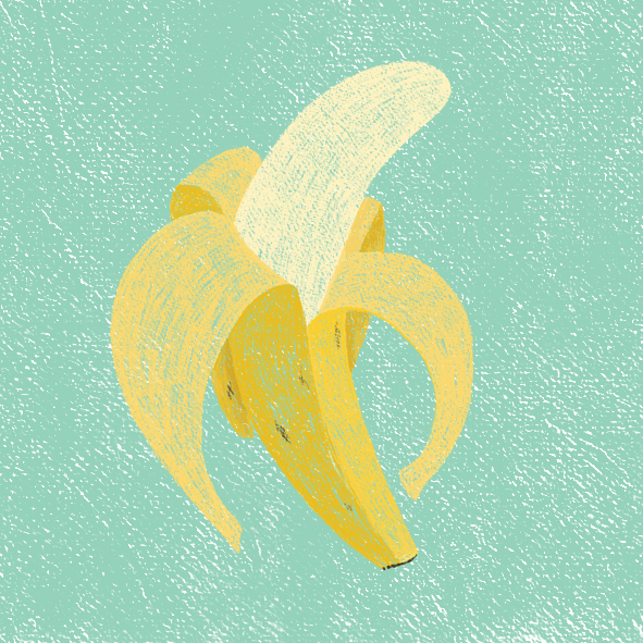summer cool banana Fruit pattern digital color fresh