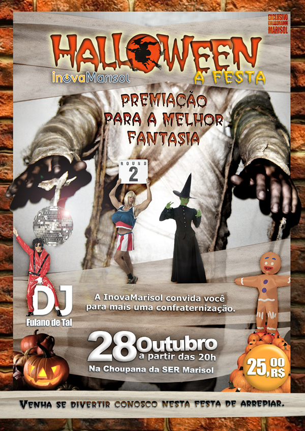 Halloween festa convite invite cartaz party