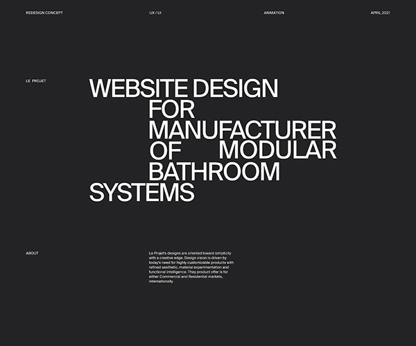 E-commerce website design - Le Projet