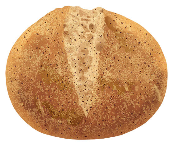 パンのイラスト パンのイラストレーション パンのリアルイラスト パンの絵 美味しそうなパンのイラスト