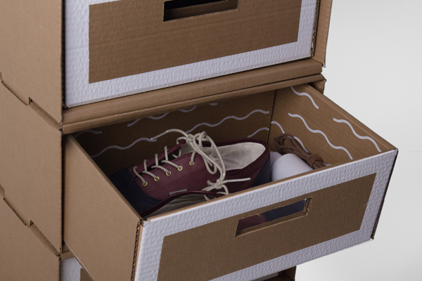 shoes shoebox dresser cardboard drawers furniture Shoedresser storage