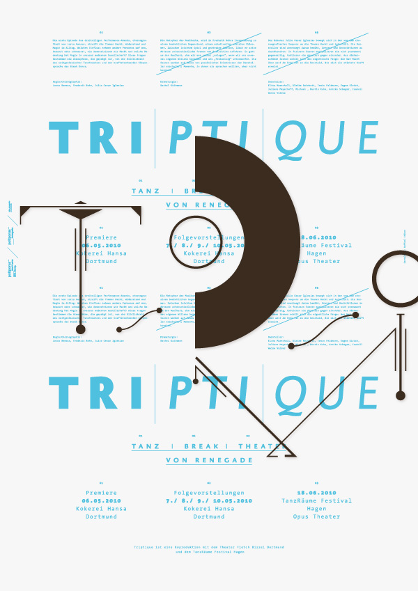 Triptique Poster series series poster theatre poster Theatre streetdance breakdance