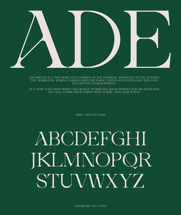 Ade Display - Free Serif
