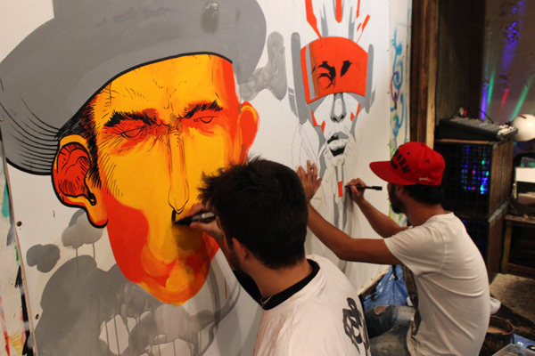 aleix gordo JAPON japan tour tadaomi SHIBUYA dragon76 tokyo Exhibition  art arte Mural wall barcelona