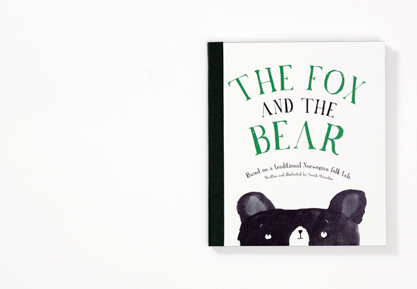 childrens book book design ink norwegian folk tale fox and the bear