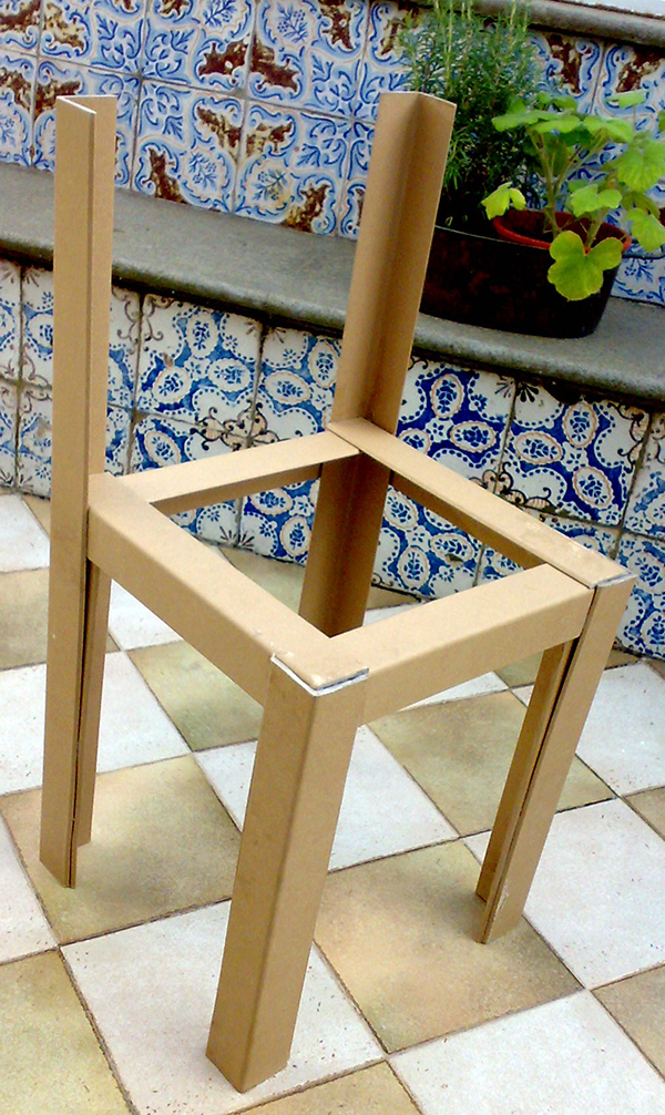 chair Sedia cardboard homemade