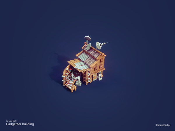 3d Low Poly Game Buildings | Low Poly City Builder