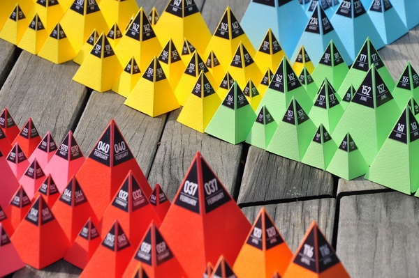 pyramids stop motion singapore slap board rainbow colorful colors fold cube 365 lasalle wood infographic information design