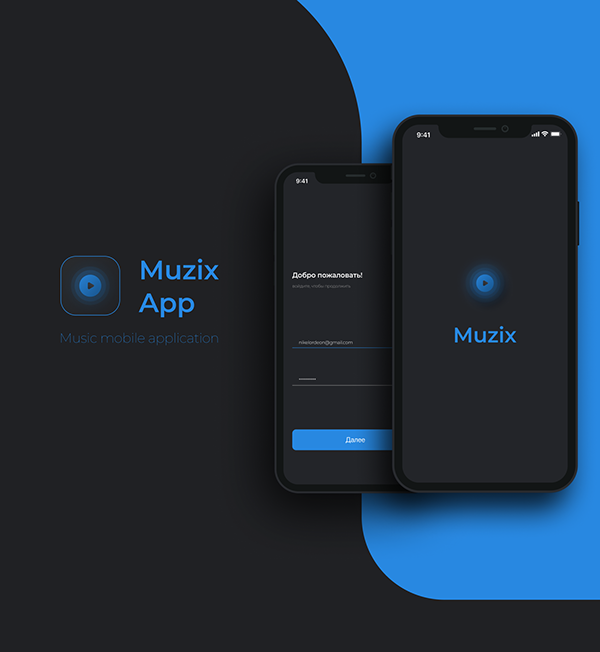 Muzix - Music app design (UI/UX)