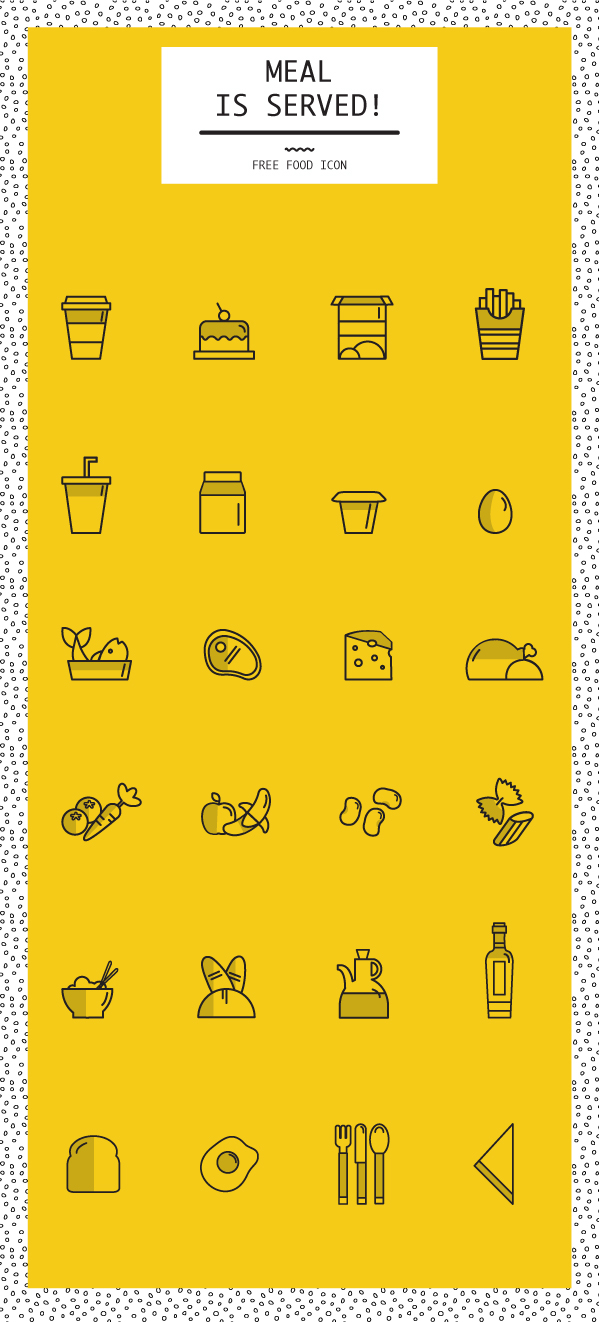 Icon graphic flat Food  meal