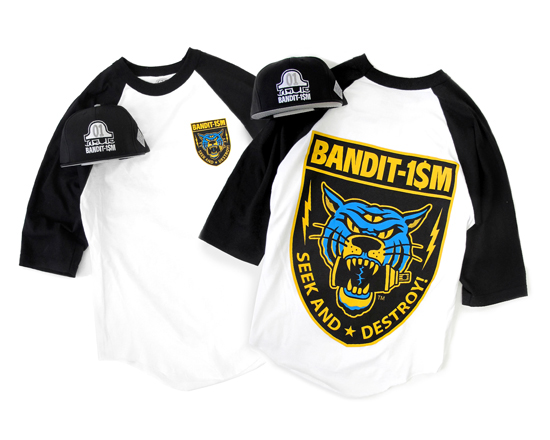123klan bandit1sm crewneck snapback teeshirt Script Mascot crest logo streetwear
