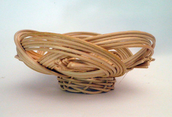 basket Arabesque line natural glass