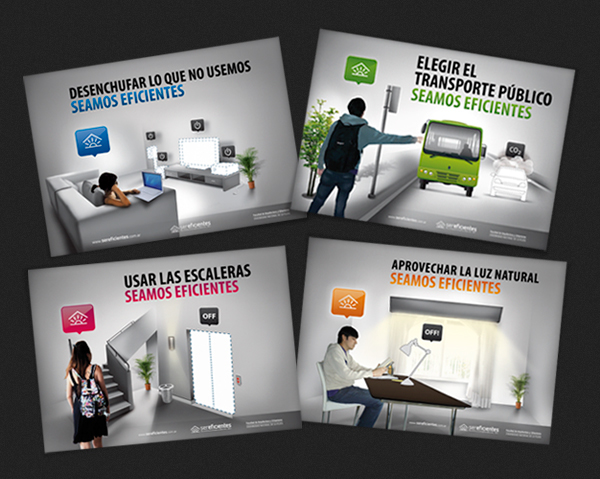 energy ser eficientes Promotion campaign Efficient architect Save energy identity
