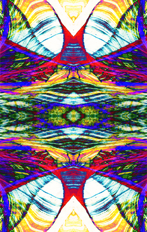 head Sailor man vibrant colours lines kaleiscope abstract
